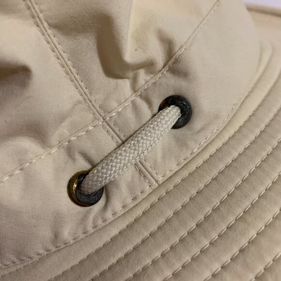 Tilley Endurables Hat Brim Self Tie Pocket Beige Khaki Sun Boonie Cap 7 5/8 - Picture 6 of 10